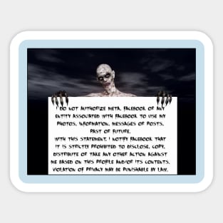 Facebook Privacy Statement Sticker